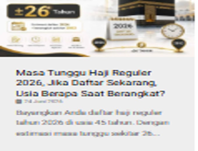 masa tunggu haji reguler